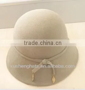 100% Wool New Style Cloche Hat for Girls thumbnail-1