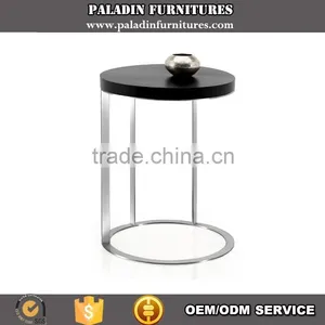 Wooden Top Steel Frame Coffee Table thumbnail-1