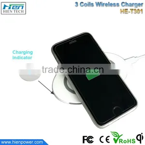 China Factory Supply High Efficiency Universal 3 Coils Power qi Wireless Mobile Chargers thumbnail-5