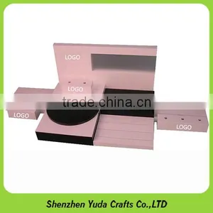 Pink Color MDF Wrist Watch Stand Wholesale Wooden Watch Display thumbnail-1