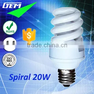 China Best Selling CFL Princile Spiral/3U Tube T4 20W 6400K With E27 B22 Base thumbnail-3