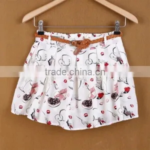 Stylish New Fashion Lady Women Summer Casual Print Chiffon Pleated Skirt thumbnail-1