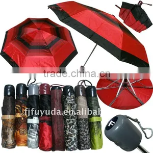 Red 3 Folding Super Mini Cheap Umbrella thumbnail-1