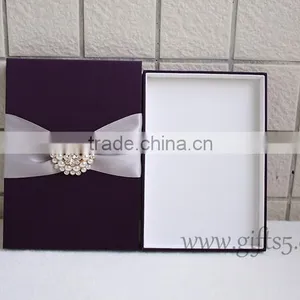 High Quality Elegant Custom Handmade Wedding Invitation Gift Boxes thumbnail-5