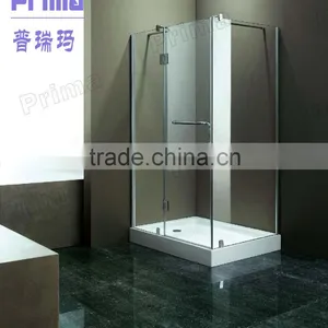 Small Space Stainless Steel Handle With Acrylic Base Glass Panel Shower Enclosure thumbnail-1
