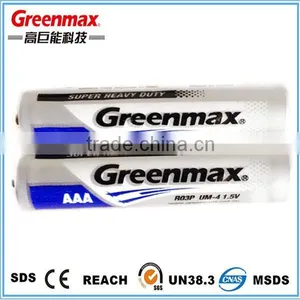 Super Heavy Duty Battery 1.5v AA R03P Carbon Zinc Battery thumbnail-2