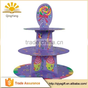 3 Tier Round Cardboard Cupcake Stand Tiered Cake Holder thumbnail-1