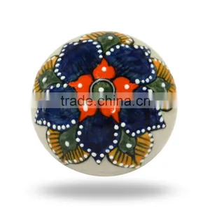 Ceramic Tomato With Yellow Flower Print Knob thumbnail-4