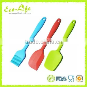 2PCS L S Size Silicone Covered Metal Non-Stick Spatula Set, Kitchen Utensils, Baking Tools thumbnail-5