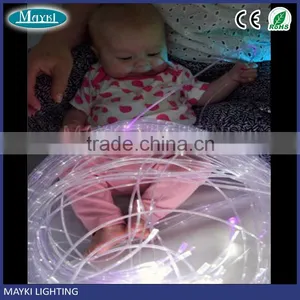 Transparent PVC Protection 3*1.0mm Fluorescent Fiber Optic Cable for Fiber Lamp Using thumbnail-3