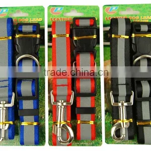 DOG COLLAR AND LEASH SET,REFLCTIVE, POLYESTER,48-56 cm x 2.5cm,120 cm x 2.5 cm thumbnail-1