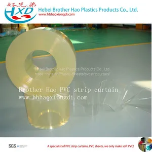 Standard Smooth Transparent 2mm Thickness Vinyl Plastic PVC Strip Curtain Door Rolls thumbnail-1