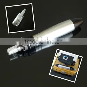 Derma Pen 2013 Sales Promotion 12 Needles Vibrating Electric Microneedle Machine With Free Changable Heads thumbnail-1