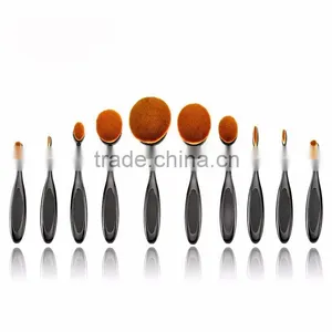 10pcs In One Set Foundation 2016 Brushes Toothbrush Shaped Cream Puff Oval Makeup thumbnail-5