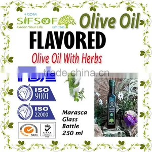 Herbs Infused Olive Oil. Premium Quality Olive Oil With FDA Certification. Glass Bottle 250 Ml. thumbnail-1