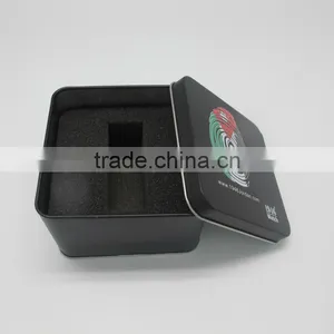 Sponge in Side With Custom Design Printing Square Metal Watch Tin Box thumbnail-1