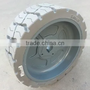 20 ft Electric Narrow Scissor Lift Tire 12.5x4.25 Solid Non-marking Tyre for Haulotte Optimum 6 thumbnail-3