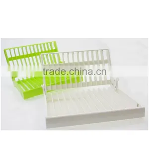 Kitchen Folding Plastic Dish Tableware Drainer Rack thumbnail-2
