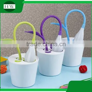 Plastic Sapling Pen Hoider Usb Charging Charge Foldable Collapsible Folding Telescopic Led Reading Desk Table Night Lamp Light thumbnail-2