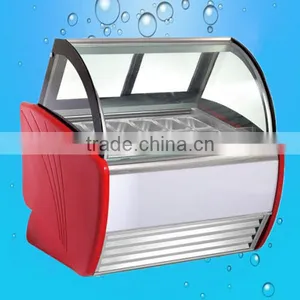 6,10, 12,14 Pans Ice Cream Display Refrigerator,italian Ice Cream Display Freezer ZQR-608 thumbnail-2