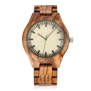 Wooden Watch 2017 Bamboo Zebrano Wood New Fashion Watch thumbnail-1