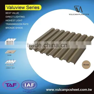 Plastic Polycarbonate Solid / Corrugated Sheets (Valuview Bronze Series) thumbnail-3