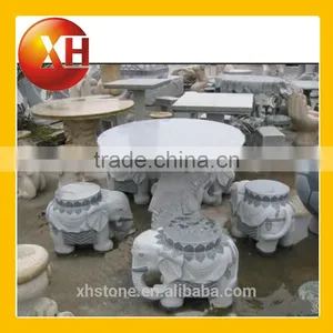 Garden Artificial Marble Dining Table for Park Furniture thumbnail-2