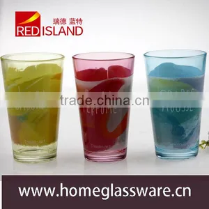 Glass Munufactory Supply Glass Cup Design Color Tumbler Water Cup thumbnail-6