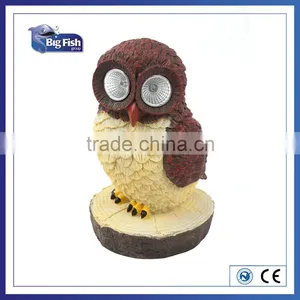 Solar Powered Animal Barn Owl Shaped Light Polyresin Garden Light thumbnail-1