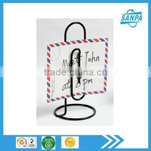 High Quality Modern Office Metal Wire Paperclip Note Holder/Note Stand thumbnail-1
