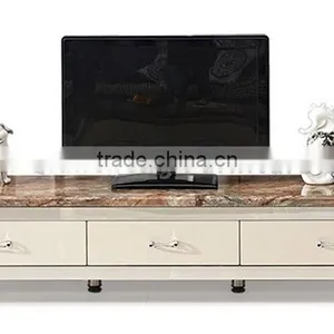 Living Room TV Stand Fireplace Marble Top thumbnail-1