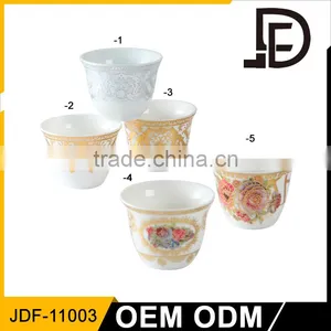 Drinkware Porcelain Ceramic Coffee Cup, Arabic Coffee Cups, Ceramic Coffee Cups Without Handle thumbnail-1
