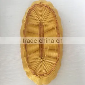 Beautiful Oval PP Plastic Rattan Basket for Fruit thumbnail-2