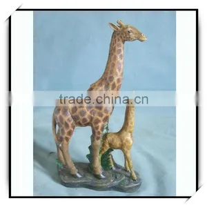 Animal Sculpture Giraffe Mother With Giraffe Baby thumbnail-1