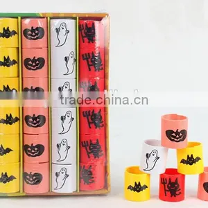 Hot Sale Colorful Magic Rainbow Spring With Halloween Printing Kids Educational Toys/ Plastic Rainbow Circle thumbnail-1