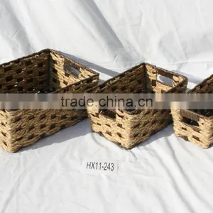 NEW Decorative Woven Nesting Baskets/Bins 3PC Orgainzer Storage Sets thumbnail-1