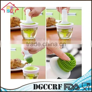 NBRSC High Temperature Resistant Silicone Honey Oil Dispenser Bottle Basting Brush Set for Cooking Baking Pancake Grill BBQ thumbnail-6