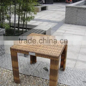 Soho Haiti Aluminum Square Rattan Table With Tempered Glass thumbnail-1