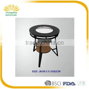 Hot Sell Fashion Morden Round Two Layers Bent Glass Coffee Table thumbnail-3