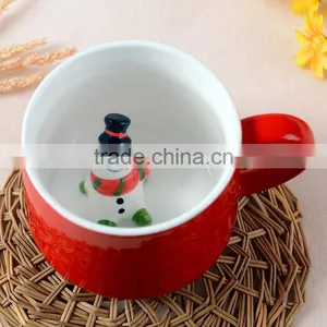 Santa Snowman Christmas Tree Coffee Mug for Christmas thumbnail-2