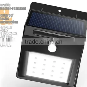 2016 New Products PIR Solar Power Garden Decorative Lights&lighting Motion Sensor Wall Outdoor Lamps Camping Led Light thumbnail-1