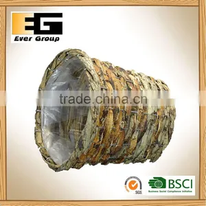 Round Woven Rattan Garden Basket for Planting Decoration Storage thumbnail-3