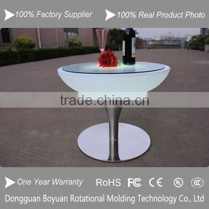 RGB 16 Colors Changing Glowing Event Furniture, Led Glowing Cocktail Round Table thumbnail-4