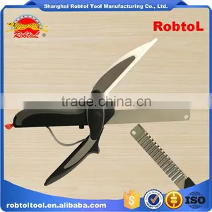 3 in 1 Kitchen Clever Scissors Shears Multi Function Clever Cutter Food Choppers Smart Knife Board Vegetable Slicer thumbnail-6