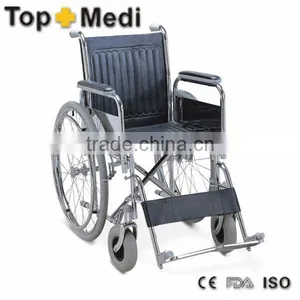 Rehabilitation Therapy Supplies CHROMED STEEL FRAME WEELCHAIR FS901 thumbnail-1