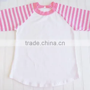 Cheap Blank Icing Ruffle Shirt Toddler Girls Football Team School Spirit Kids Baseball Tee Plain T-Shirt Halloween Ruffle Raglan thumbnail-5