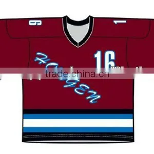 Northwestern Youth Hockey Jersey-100% Nylon Youth Hockey Jersey With Printed Lettering and Logo thumbnail-1