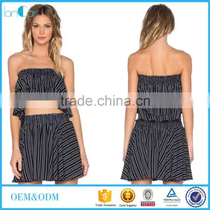 2016 Ruffle Layers Elasticized Two Piece Women Clothes thumbnail-1
