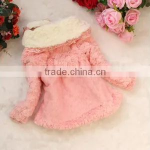 High Quality Kids Beautiful Model Dresses Children Pink Coat For Girls thumbnail-2