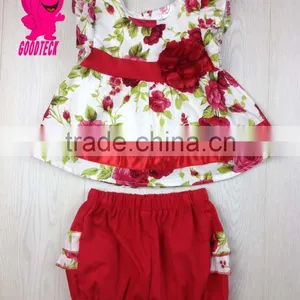 Hot Sale Summer Baby Girls Outfit 2 Pieces Boutique Clothing Set For Child Clothes Set Baby Shorts Set Girls Outfit thumbnail-2